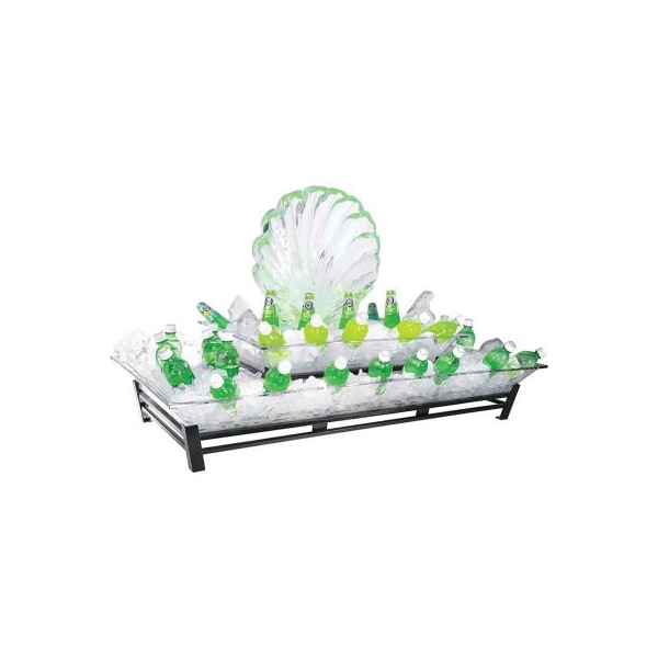 Cal-Mil IP402-13 2 Tier Metal Ice Housing 24"W x 48"D x 12-1/2"H Black IP402-13 - main